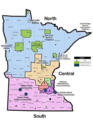 The 6 regions for E1MN regional meetings