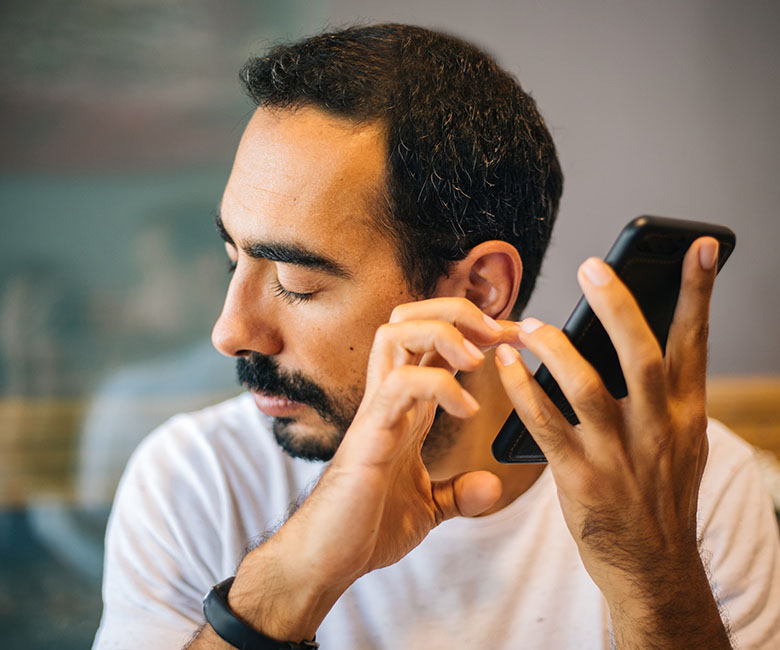 Blind Man Withdevice